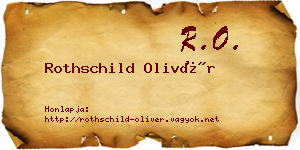 Rothschild Olivér névjegykártya